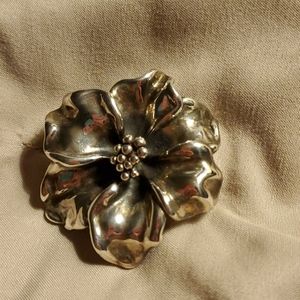 Silver Flower Necklace Pendant